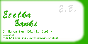 etelka banki business card